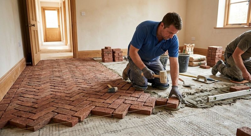 Brick Flooring Installation