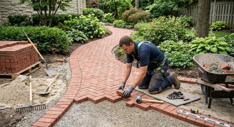 Brick Hardscaping Installation