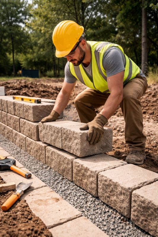 Block Wall Installation in Hebron, CT