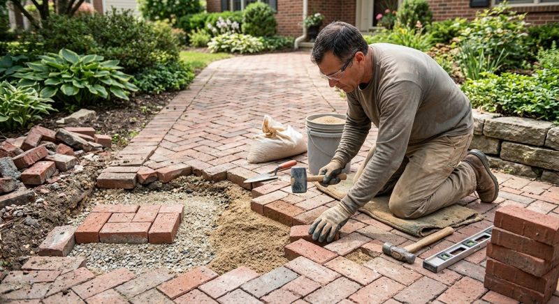 Brick Driveway Repair in West Hartford, CT