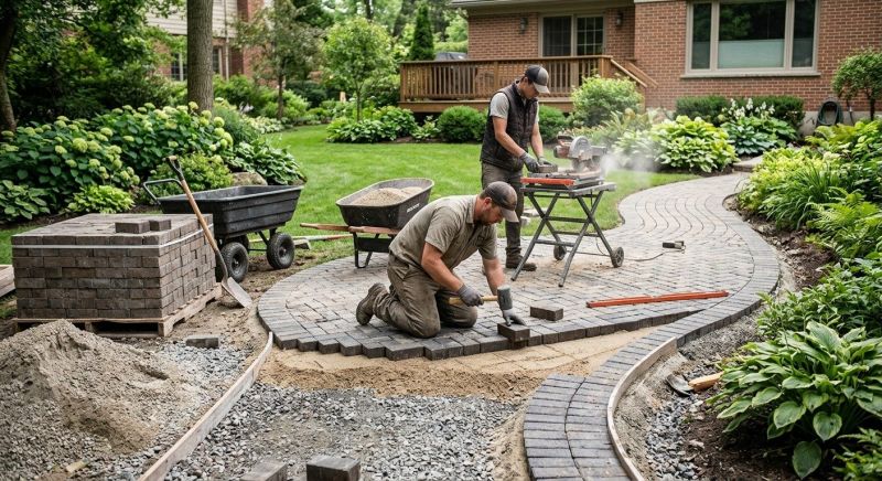 Brick Hardscape Installation in Avon, CT