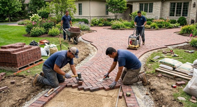 Brick Hardscape Installation in Bristol, CT