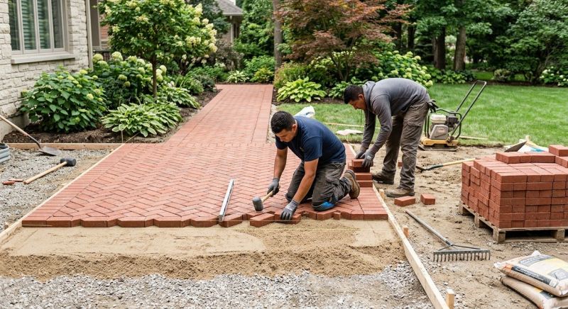 Brick Hardscape Installation in Manchester, CT