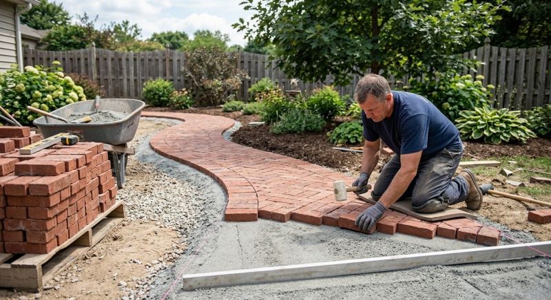 Brick Hardscape Installation in Riverton, CT