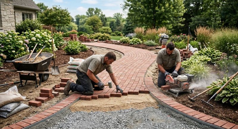 Brick Hardscaping Installation in Cheshire, CT