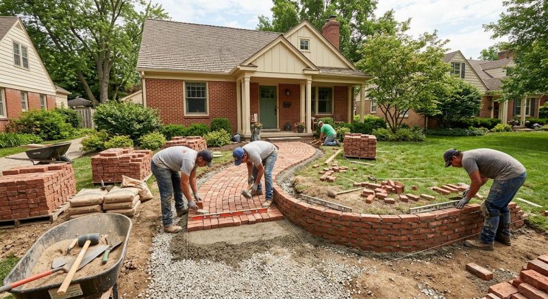 Brick Hardscaping Installation in Glastonbury, CT