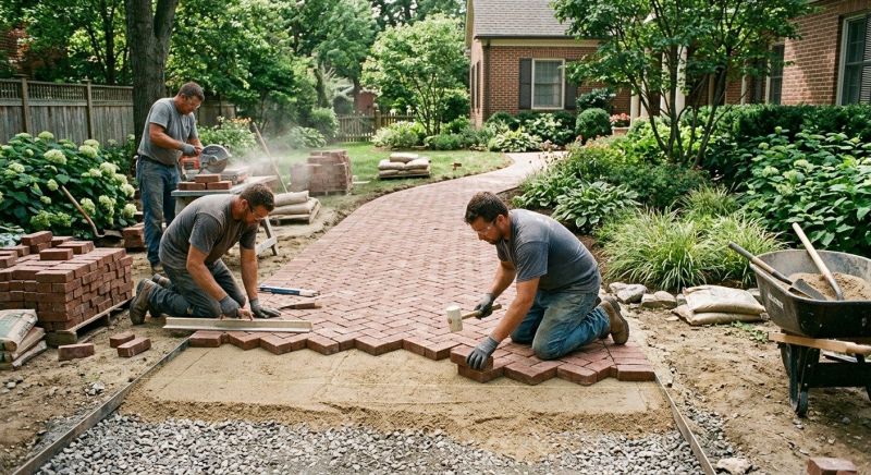 Brick Hardscaping Installation in Southwick, MA