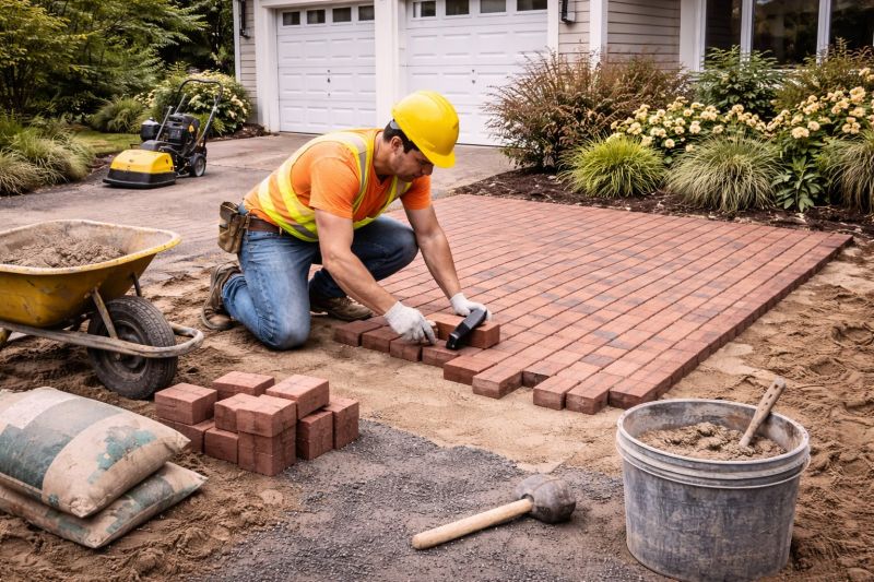 Brick Paving Installation in Simsbury, CT