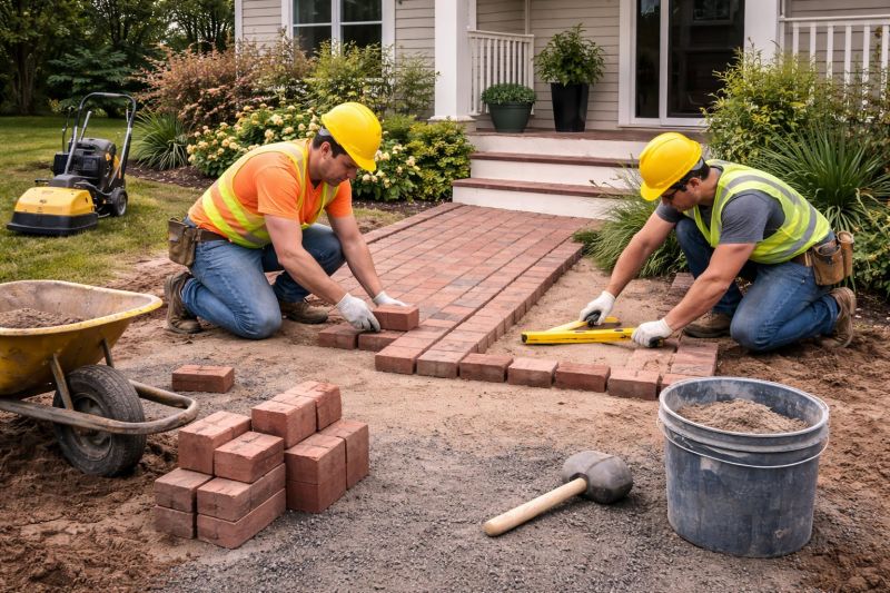 Brick Paving Installation in Southwick, MA