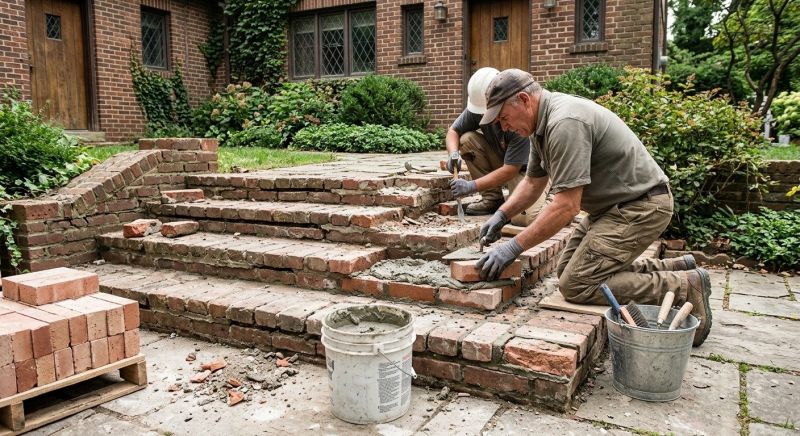 Brick Stairs Repair in Bristol, CT