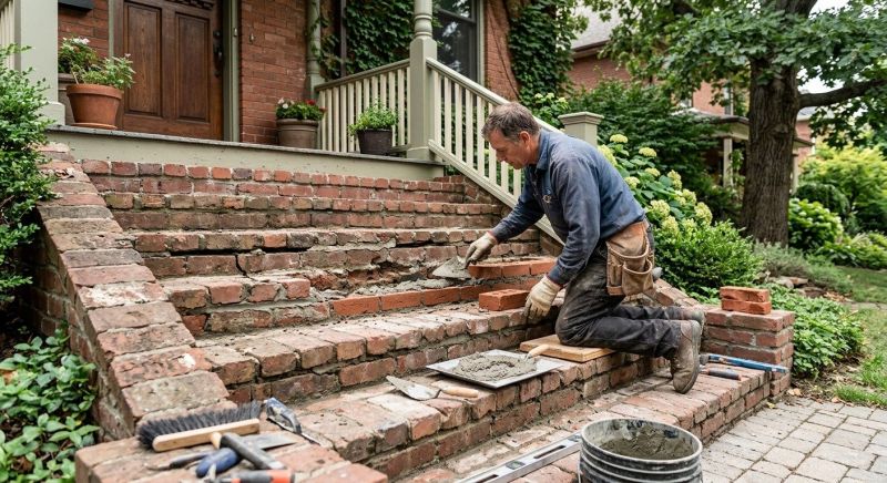 Brick Stairs Repair in Suffield, CT