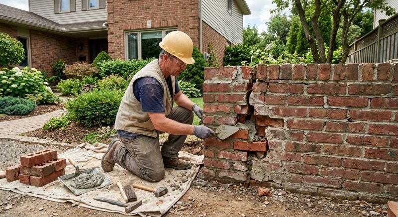 Brick Wall Repair in Longmeadow, MA