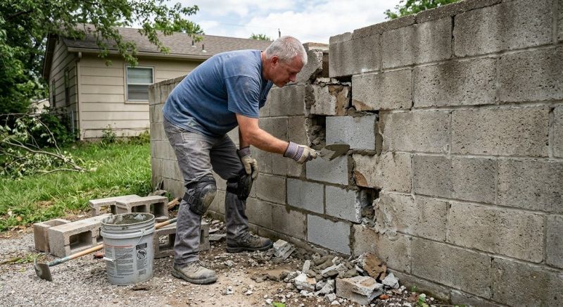 Concrete Block Repair in East Hampton, CT