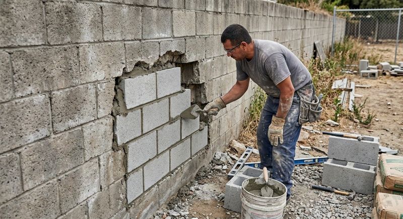 Concrete Block Repair in Manchester, CT