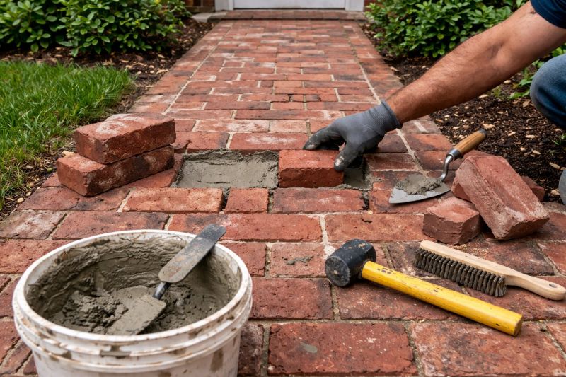 Entryway Brick Repair in West Hartford, CT