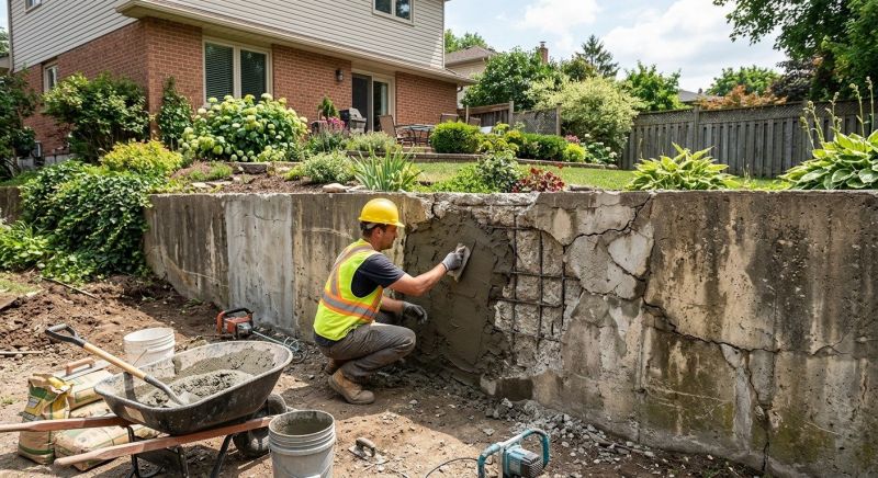 Retaining Wall Repair in Middlebury, CT