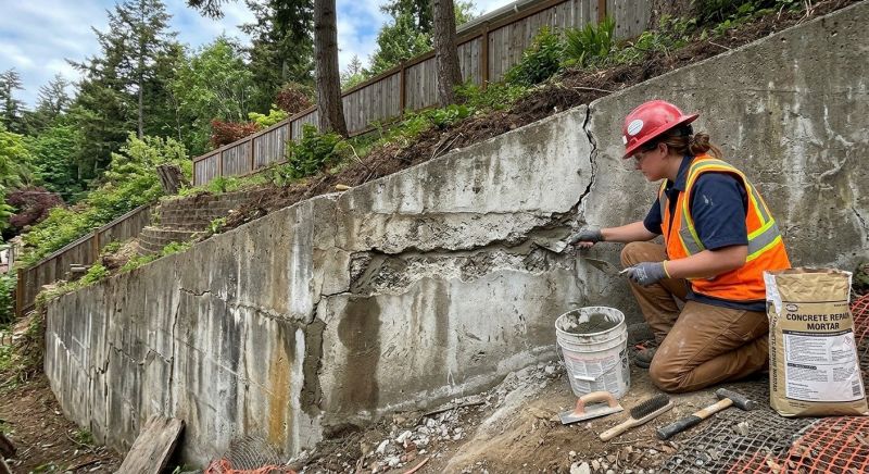 Retaining Wall Repair in Oakville, CT
