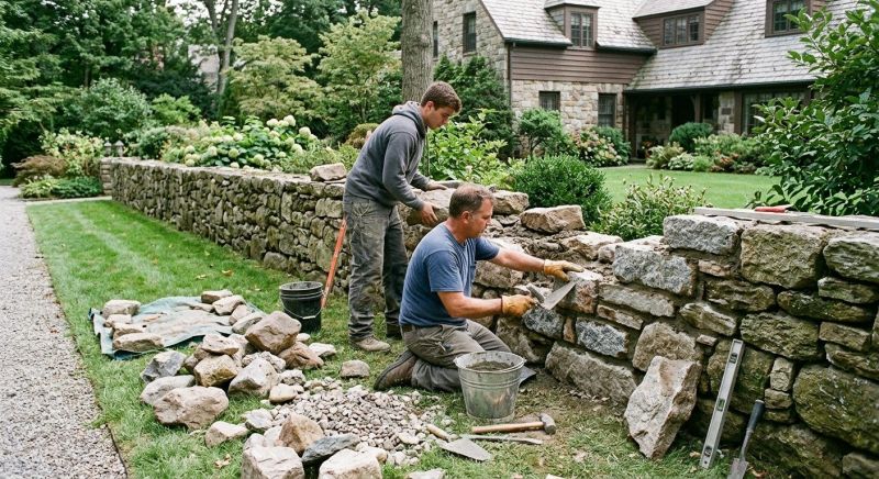 Retaining Wall Repair in Southwick, MA