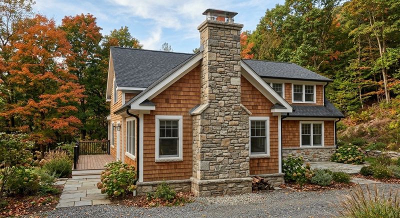 Stone Chimney Installation in Coventry, CT