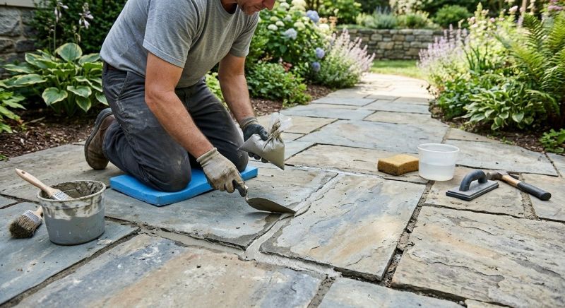 Stone Walkway Repair in West Hartford, CT