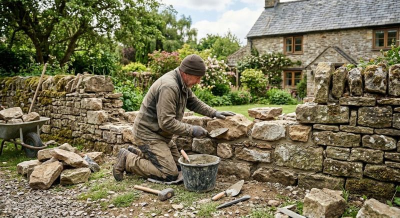 Stone Wall Repair in Avon, CT