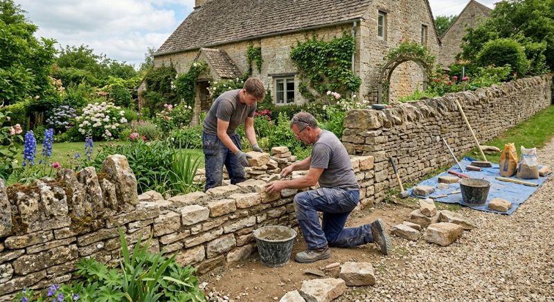 Stone Wall Repair in Cromwell, CT